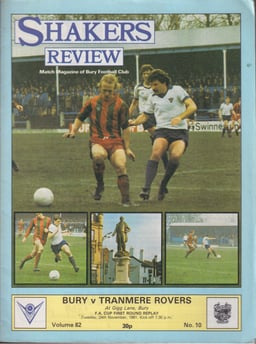 Bury v Tranmere Rovers Match Programme 1981-11-24